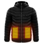 Men Heated Puffer Jacket Electric Heating Coat Insulated Hood Windbreaker 9Heat Zones