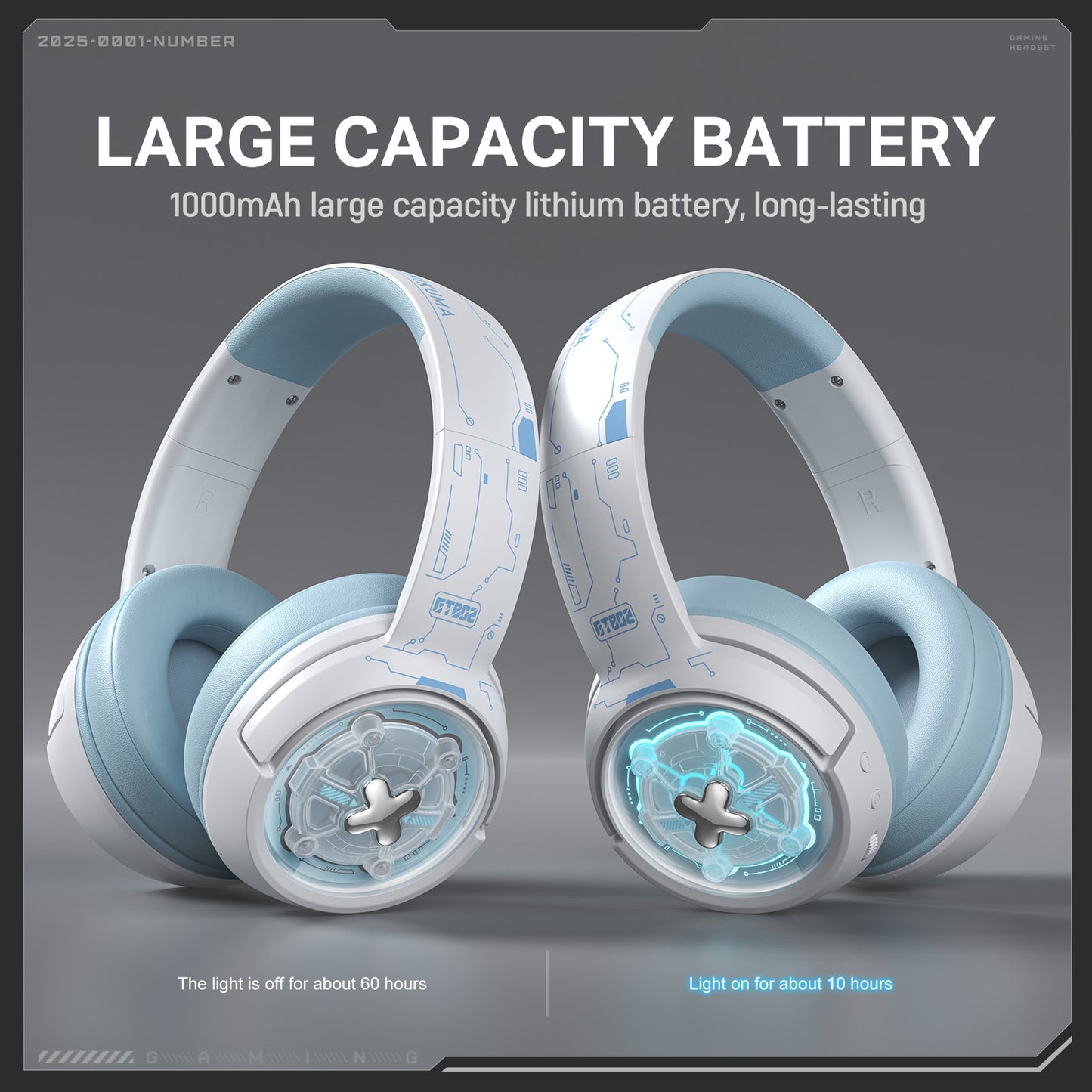Wireless Gaming Headset Over-ear Bluetooth Headphones